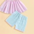 thumbnail image 4 of Girls Outfits Kids Girls Summer Outfit Fly Sleeve Crew Neck All Over Print Tank Top Elastic Shorts 2 Piece Set Pink 6-12 Months, 4 of 5