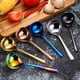 thumbnail image 2 of Nvzi Juego de 2 utensilios de cocina de acero inoxidable, cuchara negra de 8,07 x 2,24 pulgadas, mango ergonómico, cocina minimalista moderna, utensilios de cocina para el hogar., 2 of 5