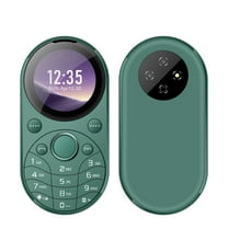 Mini Oval 2G Small Phone, Dual SIM GSM 1.39-inch Screen Speed Dial Magic Voice Blacklist Vibration FM Radio Type-C