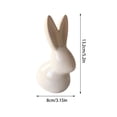 thumbnail image 3 of Easter Ceramic Rabbit Figurine&nbsp;Modern Art Home Decor,Porcelain Easter Bunny Decorations for Home, Tabletop Ornament, 3 of 5