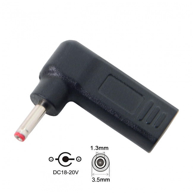 FVH USB 3.1 Type C USB-C Female to DC 12V 3.5x1.3mm Plug Adapter