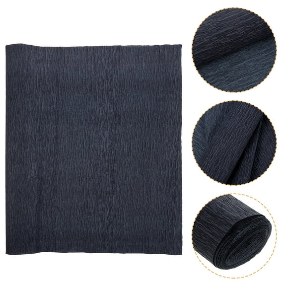 WHAMVOX Decorative Crepe Paper Birthday Decor Office 250.00X50.00X0.10CM Black