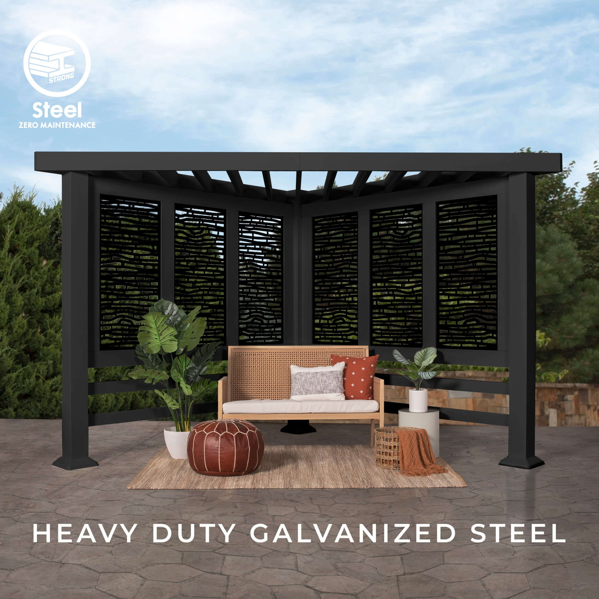 Backyard Discovery Glenview Cabana Pergola with Steel Structure