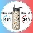 thumbnail image 4 of Stainless Steel Halloween Tumbler 18oz with Lid and Straw – Ghost Pumpkin Witch Design – Insulated Travel Cup for Coffee or Water – Holiday Gift for Her Him, 4 of 6
