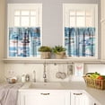 thumbnail image 2 of Nautical Kitchen Curtain Tiers and Valance Curtain Sets Ocean Animal Landscape Decorative Cafe Curtains Set for Kitchen Living Room Bathroom 54x18 & 27x24x2, 3 Panel, 2 of 4