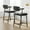 black, variant on 2 PACK Bar Stools  with Arms, 26" Counter Height Barstools Set with Wood Back & Footrest, 2-Piece Modern Metal Bar Stools, Wide Seat for Counter Bar