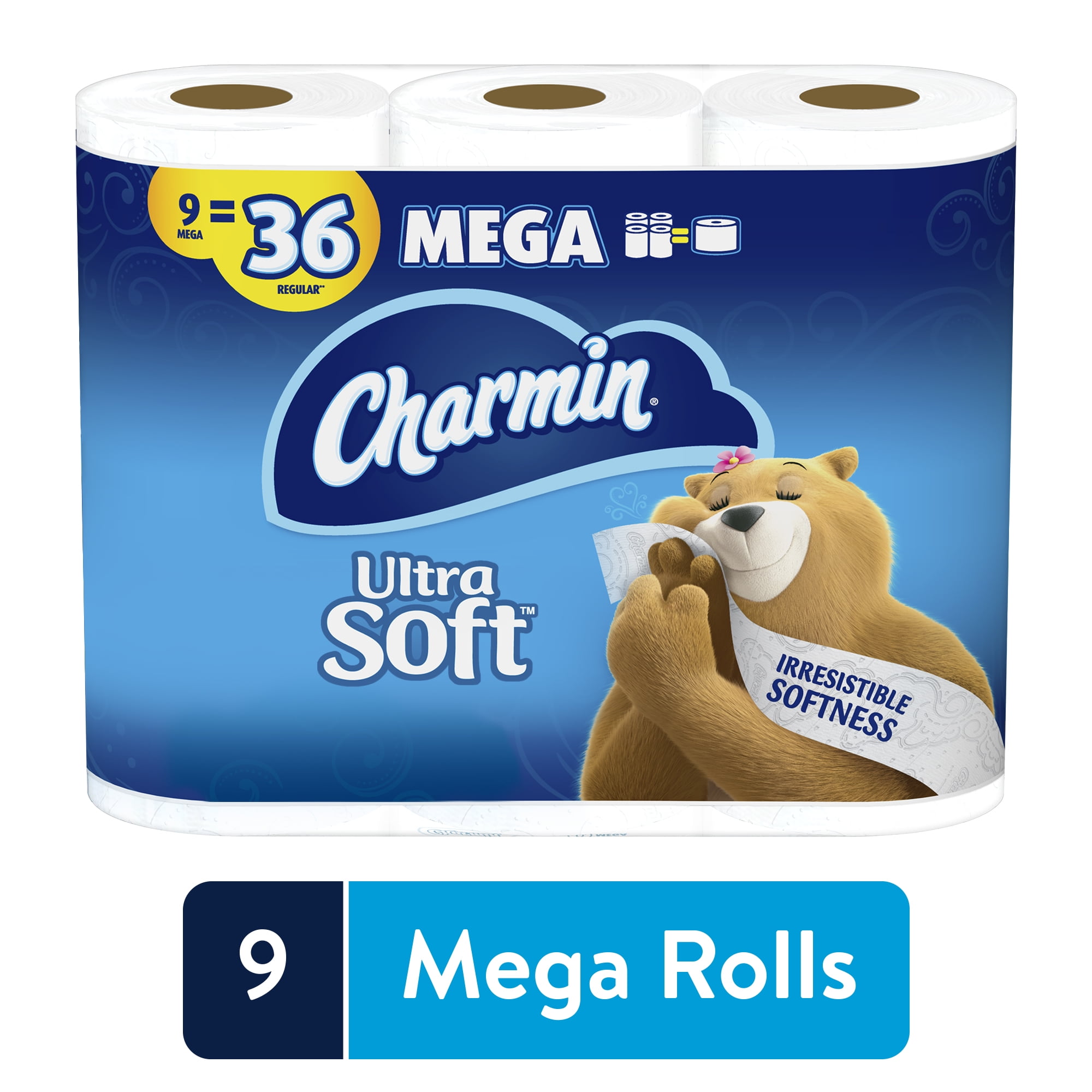 Charmin Ultra Soft Toilet Paper Mega Rolls Walmart Com