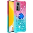thumbnail image 3 of Clear Case for Xiaomi 12 Lite (Not Xiaomi 12) with Kickstand for Girls Women, Floating Liquid Holographic Sparkle Glitter Case Bling Gradient Quicksand Cover for Xiaomi 12 Lite JB Powder Blue, 3 of 14
