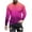 #H-Pink, variant on ZHYou Round Neck T Shirts For Men Casual Fashion Long Sleeve Gradient Color Comfortable Tees Tops