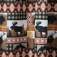 thumbnail image 3 of Estate View™ Moose Lodge Light Filtering Rod Pocket Curtain Panel Pair, 38"x84", Brown Black, 3 of 8