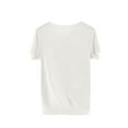 thumbnail image 2 of MKOSPLRT T-Shirts d'Été à Manches Courtes pour Enfant Col Rond T-Shirts Unis T-Shirts Doux et Confortables T-Shirts Légers pour Sortir 2-13 Ans, 2 of 3