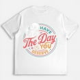thumbnail image 3 of Have The Day You Deserve Pattern Womens T Shirt Inspirational Motivational Skeleton Graphic Tees Cotton Tops White,S, 3 of 6