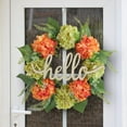 thumbnail image 4 of KYAIGUO Spring Wreath for Front Door,Summer Front Door Wreaths for All Seasons Handmade Hydrangea Wreath Hello Wreath Farmhouse Wreath Grapevine Wreath 17.72inch, 4 of 6