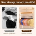thumbnail image 4 of Wooden Leggings Hanger Closet Organizer with 12 Clips Legging Organizer for Closet Hanging Space Saving Hanging Pants Organizer Clothes Hangers Pants Hat Scarf for Jeans Skirts Socks(D), 4 of 9