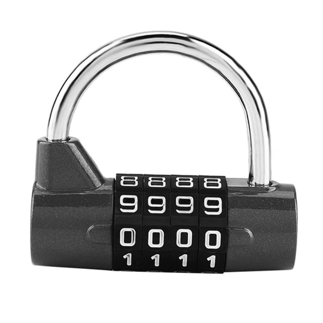 Candado De Combinación De Código De 4 Dígitos Para Maleta De Viaje, Casillero De Gimnasio, Bloqueo De Contraseña De Seguridad, Negro Speravity EL007950-00