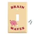 thumbnail image 2 of Brain Waves Waving Funny Humor Plastic Wall Decor Toggle Light Switch Plate Cover, 2 of 4