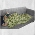 thumbnail image 6 of Vine Soft Flannel Fleece Throw Blanket, Grapevine Pattern with Repeating Hand-Drawn Green Leaves Illustration, Cozy Plush for Indoor and Outdoor Use, 70" x 90", Green Brown Cream, by Ambesonne, 6 of 6