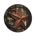 thumbnail image 3 of Vintage Rusty Stars Primitive Country Rustic 2-in-1 Foldable Picnic Blanket Tote Bag Shoulder Handbag, Large Circular Outdoor Mat for Beach Camping Park, 3 of 5