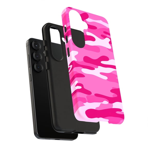 For Samsung Galaxy S10, Dual-Layer, Pink Camouflage Print, USA