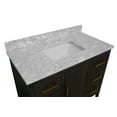 thumbnail image 7 of Parisian 42" Bathroom Vanity with Black Oak Cabinet and Carrara Marble Top, 7 of 7