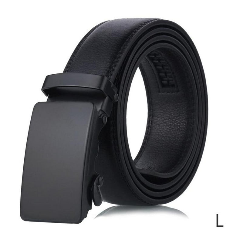 Cliont Mens Z Letter Buckle Leather Belt For Jeans at  Men's Clothing  store