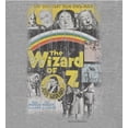 thumbnail image 5 of Wizard Of Oz Distressed Movie Poster Women's Heather Gray Crew Neck Short Sleeve Crop Tee-Medium, 5 of 5