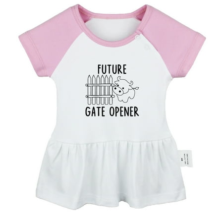 

Future Gate Opener Funny Dresses For Baby Newborn Babies Skirts Infant Princess Dress 0-24M Kids Graphic Clothes (Pink Raglan Dresses 0-6 Months)