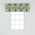 thumbnail image 2 of Ambesonne Philodendron Window Valance, Vivid Tropical Flowers, 54" X 18", Dark Magenta Blush, 2 of 3