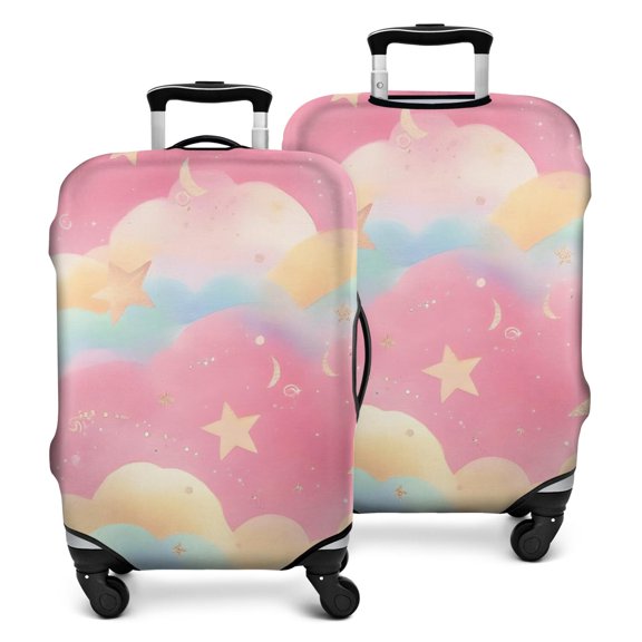 Colorful Cloud Star Pattern Luggage Cover Fashion Suitcase Cover Baggage Covers Fit 25-28 Inch Luggage (Go Travel)