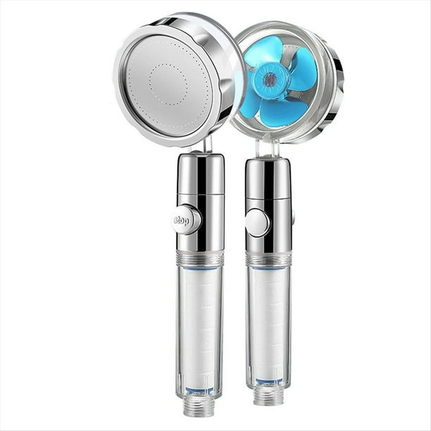 Alcachofa de Ducha Sobrealimentada Alcachofa de Ducha Juego de Ducha de Alta Presión Ducha Súper Turbo con 3 Modos de Pulverización Azul