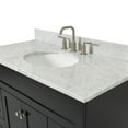 thumbnail image 4 of Ariel Hamlet 43 In. Oval Sink Vanity With 0.75 In. Carrara White Countertop In Black, 4 of 11