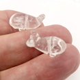 thumbnail image 4 of Carved Animal Clear Quartz Whale Figurine Worry Stone, 4 of 8