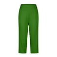 thumbnail image 6 of Trousers Pants for Women, Green High Waisted Crop Work Pants Summer Casual Slacks Yoga Dress Pant, Summer Pants for Women 2025, XL, Casual Pants for Women, S-5XL, Womens Work Pants, 6 of 7