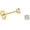 Gold, variant on 14k Gold-Plated Solitaire Round Cubic Zirconia Stud Earrings with 14k Gold-Plated Butterfly Press-Backing