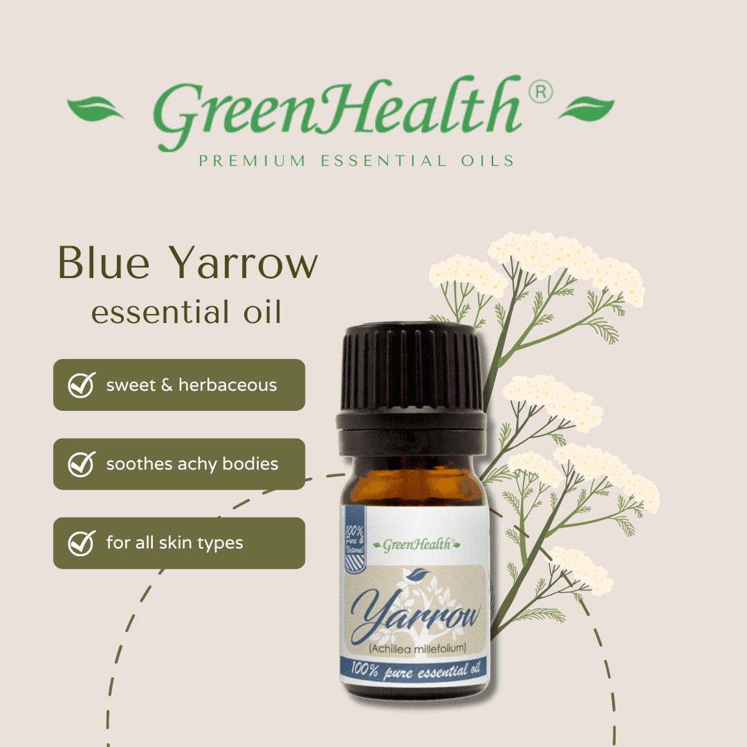 Yarrow Essential Oil - 10 ml - Amber Glass Bottle w/ Euro Dropper
