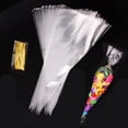 thumbnail image 2 of 20/50 Uds. Bolsas de regalo de conejo conos bolsa de plástico transparente bolsas de dulces de zanahoria decoración de fiesta de cumpleaños para niños decoraciones de fiesta de Pascua Tan Jianjun unisex, 2 of 2