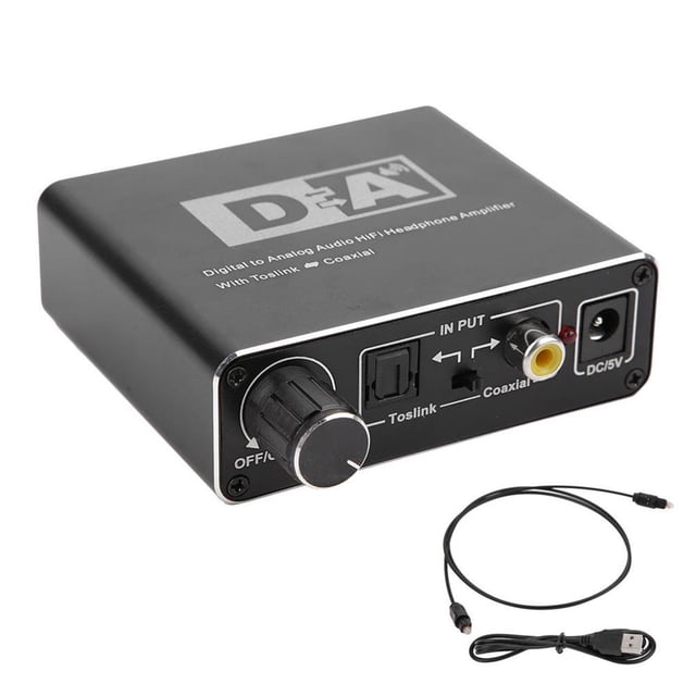 Convertidor De Audio Portátil, Fibra Óptica Coaxial Digital A Adaptador De Señal Analógica R/L, Amplificador Hifi Jack De 3,5Mm matsuzay AF000378-00