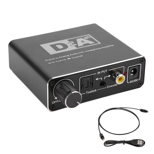 Convertidor De Audio Portátil, Fibra Óptica Coaxial Digital A Adaptador De Señal Analógica R/L, Amplificador Hifi Jack De 3,5Mm Minnieouse AF000378-00