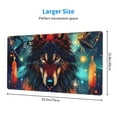 thumbnail image 2 of Naloa Mystic Wolf Dreamcatcher Gaming Mouse Pad Large Mouse Mat Long Extended Desk Pad Non-Slip Rubber Mice Pads Stitched Edges Thin Pad (16x29.5 Inch), 2 of 8