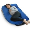 PharMeDoc Full Body Pregnancy Pillow - U Shaped Body Pillow - Maternity Pillow for Pregnant Women w/ Detachable Extension, Royal Blue