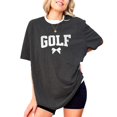 thumbnail image 3 of Distressed Golf Coquette Bow Shirt for Women and Teens Girly Graphic Tee for Golfer Dark Gray Heather Shirt Adult X-Large, 3 of 4