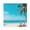Tropical Beach View, variant on Iauyy Satin Napkins Set of 1- Tropical Beach View DIY Printing Decoration Cloth Napkin- Easy Care for Home/Party