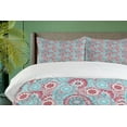 thumbnail image 4 of Ambesonne Vintage Duvet Cover Sets, Oriental Spring Flowers, 2-King, Pink Pale Blue, 4 of 7