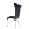 thumbnail image 1 of ACME Cyrene Side Chair (Set-2) in Fabric & Stainless Steel, 1 of 6