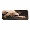 thumbnail image 1 of Pug Computer Mouse Pad, Photograph of a Pet Its Little Paws Pure Bred Dog Image Animal Fun, Rectangle Non-Slip Rubber Mousepad Large, 31" x 12" Gaming Size, Brown Pale Brown, by Ambesonne, 1 of 2