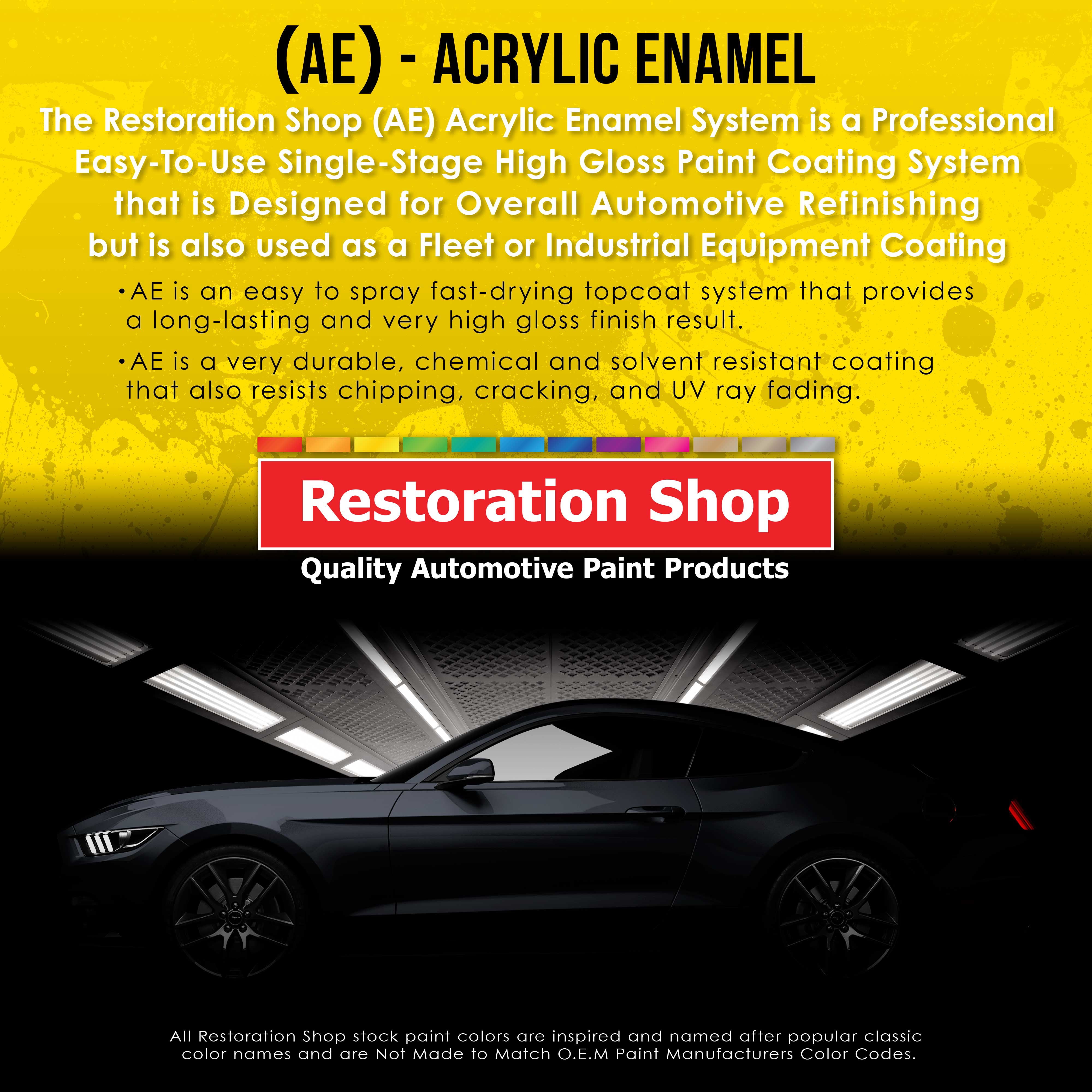 Restoration Shop - Winter White Acrylic Enamel Auto Paint, Complete Gallon Paint Kit, Single Stage High Gloss