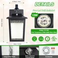 thumbnail image 4 of Luces de pared LED para exteriores FILIYANO 13W 3000K IP65 a prueba de agua, 4 of 8