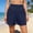 Navy, variant on Women's Loose-Fit Casual Plus-Size Wide-Leg Shorts, Hot Pants, and Skorts; Beach Casual Hot Shorts with Elastic Waistband; Lightweight Athletic Running and Workout Shorts Sky Blue M