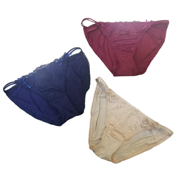 Bigersell High Waisted Underwear for Women Clearance Cotton Thong Underwear Women High Cut Panty Style P-83 Cotton Plus Size Panties Ladies Cotton Thongs Briefs Women's Panties Multicolor L