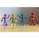 thumbnail image 5 of Robot de alambre creativo retorcido y deformado muñeca villana intercambiable divertido antiestrés complicado regalo de juguete para niños, 1 paquete rojo, 5 of 5